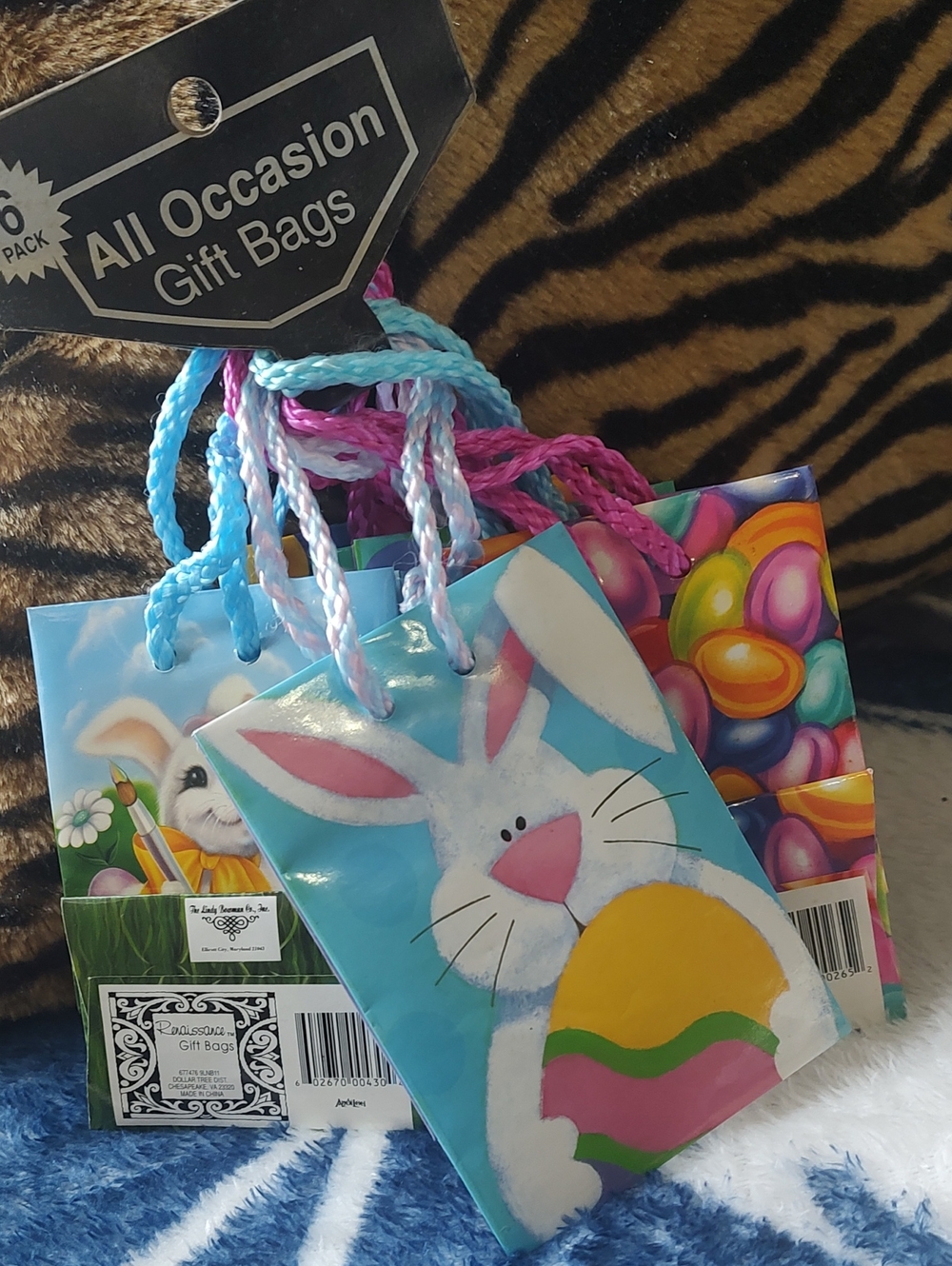 🐰 Gift Bags - Bunny 🐰 Easter Design,.6 Gift Bags,Small